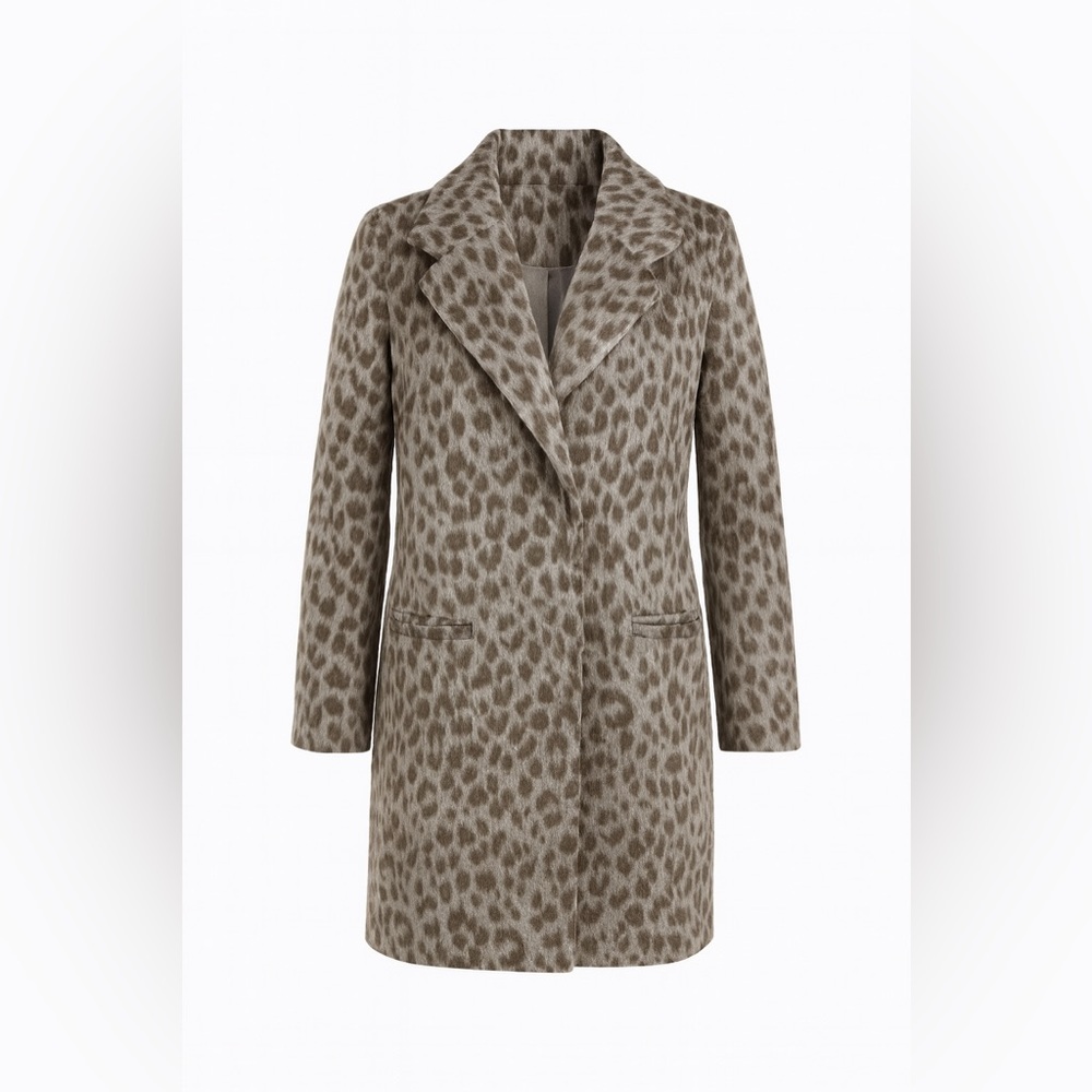 NEW Old Navy Cheetah Print Funnel Neck Coat